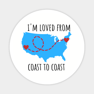 West Coast to East Coast Bicoastal Gift Magnet